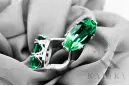 Sterling silver 925 Emerald Earrings Vintage Jewlery vec021s
